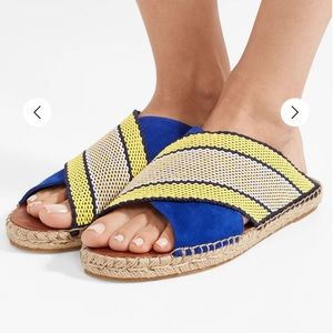 🆕NWB DVF Canvas and Suede Espadrille Sandals
